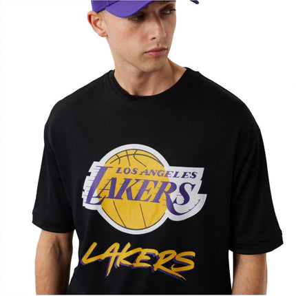 New Era NBA Los Angeles Lakers Script Mesh marškinėliai M 60284737