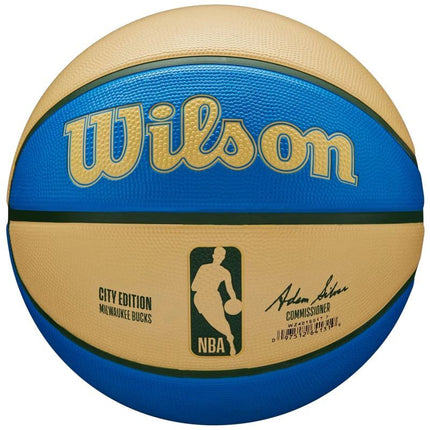 Wilson NBA Team City Edition Milwaukee Bucks kamuolys WZ4016517ID krepšinio kamuolys