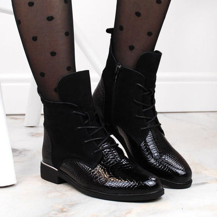 Filippo W PAW476 juodos lakuotos odos aulinukai su pašiltinimu