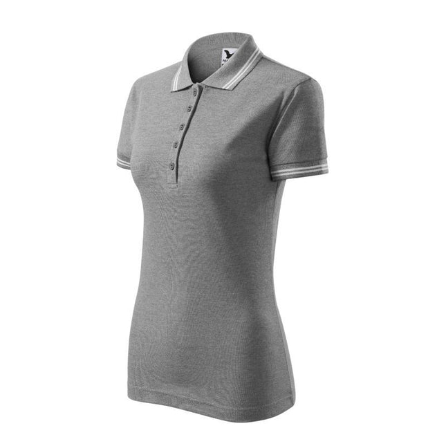 Adler Urban W MLI-22012 Marškinėliai Polo Tamsiai Pilka Melange