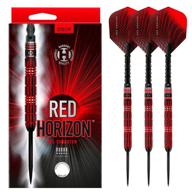 Harrows RED HORIZON 90% plieniniai Darts Raudonas Horizontas