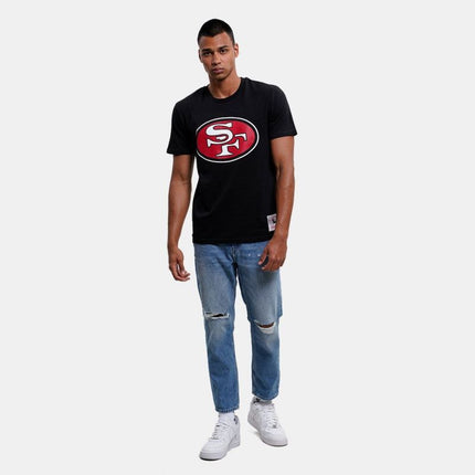 Mitchell & Ness NFL komandos logotipas marškinėliai San Francisco 49ers BMTRINTL1053-SF4BLCK