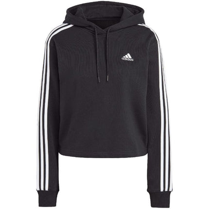 adidas Essentials 3-Stripes French Terry sutrumpintas bliuzonas su gobtuvu moterims IC8767