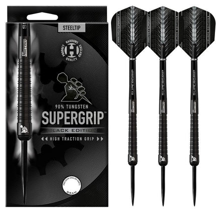 Harrows Supergrip Black smigiai 90% plieno antgalis SupergripBlack90%