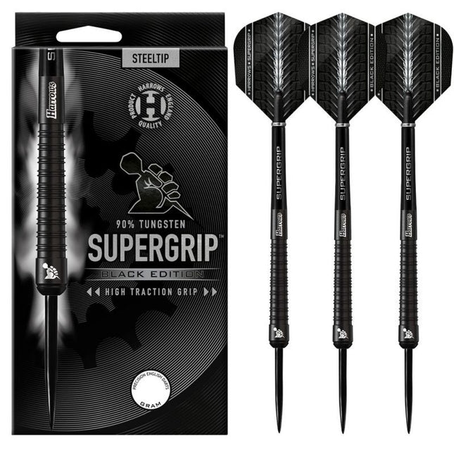 Harrows Supergrip Black smigiai 90% plieno antgalis SupergripBlack90%