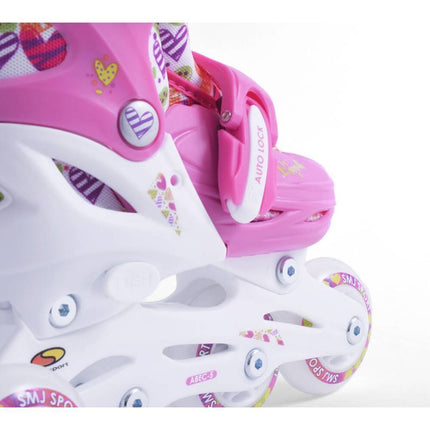 Smj Sport Širdelės 2in1 Ritinėtinės čiuožyklos + Reguliuojami voleliai HS-TNK-000017130