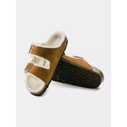Šlepetės Birkenstock Arizona Shearling Mink W 1001135