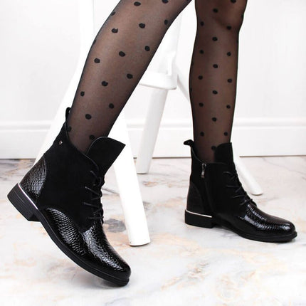 Filippo W PAW476 juodos lakuotos odos aulinukai su pašiltinimu