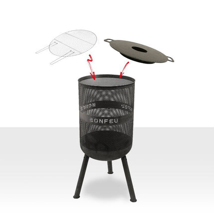 Lauko židinys Bonfeu Bonves 45 krepšys, juodas, 4502