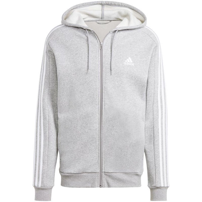 adidas Essentials Fleece džemperis su pilnu užtrauktuku ir 3 juostelėmis M IJ6479