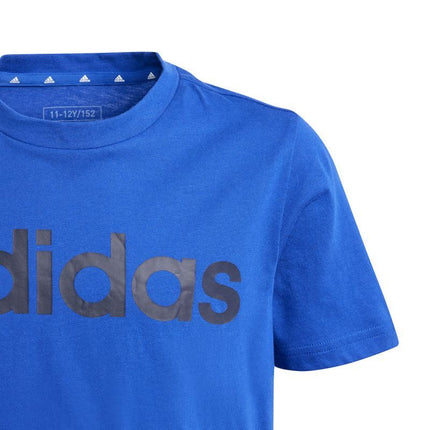 adidas Essentials linijinio logotipo medvilniniai marškinėliai Jr IB4090