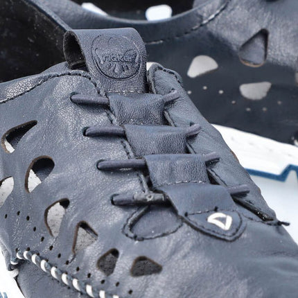 Rieker W RKR652 tamsiai mėlyni atviri odiniai batai