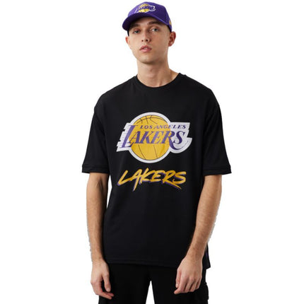 New Era NBA Los Angeles Lakers Script Mesh marškinėliai M 60284737