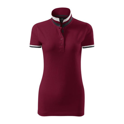 Malfini Collar Up W MLI-25786 granato spalvos polo marškinėliai
