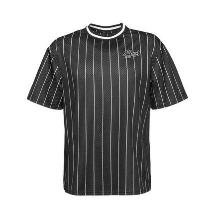 Karl Kani Chest Varsity Pinstripe Mesh marškinėliai šviesūs M 6038524