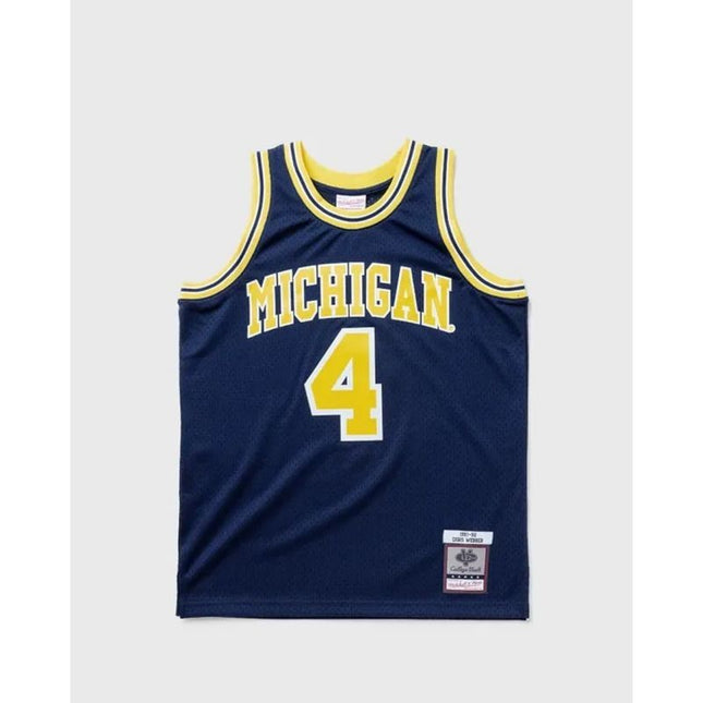 Mitchell & Ness NCAA Swingman Road Džersis Mičiganas 1991 Chris Webber SMJY4437-UMI91CWEASBL