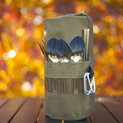 Stovyklavimo stalo įrankių rinkinys "Offlander" dėkle OFF_CACC_27