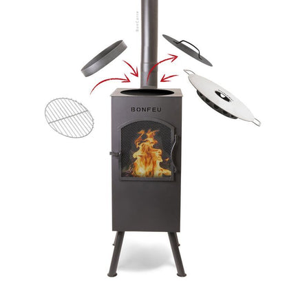 BonFeu BonCarré sodo židinys, rūdžių spalvos, 3503R