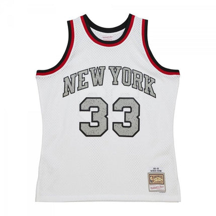 Mitchell & Ness NBA Kreidinio Cemento Swingman Džersis Knicks 1991 Patrick Ewing M TFSM5934-NYK91PEWWHIT