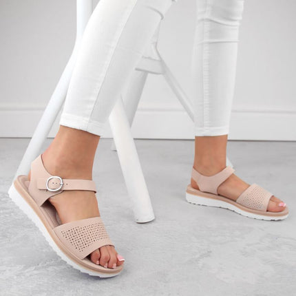 Sergio Leone W SK53N batudinėta ir platforminiai bateliai, smėlio spalvos