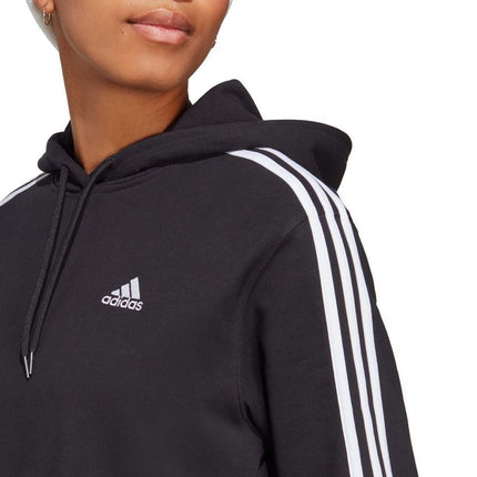 adidas Essentials 3-Stripes French Terry sutrumpintas bliuzonas su gobtuvu moterims IC8767