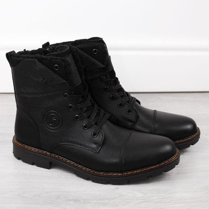 Rieker M RKR296A odrai odos aulinukai su vilnos pamušalu, juodi