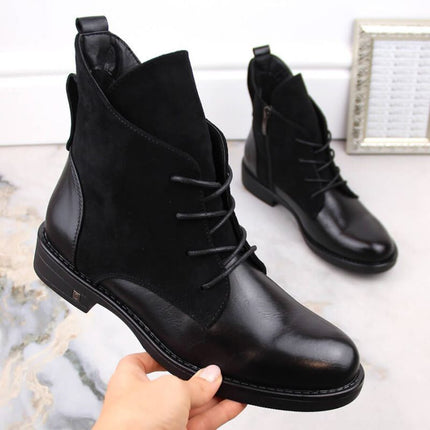 Insulated flat ankle boots Potocki W WOL88C black