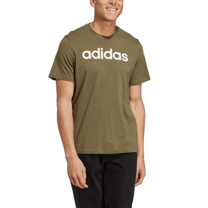 adidas Essentials Vientisas Džersis Marškinėliai Su Linijiniu Išsiuvinėtu Logotipu M IC9280