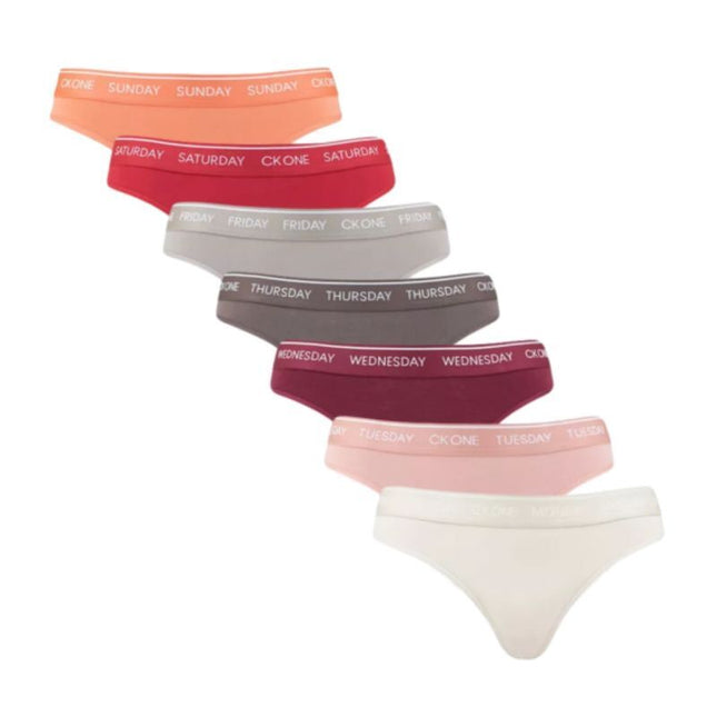 Calvin Klein Thong 7 vnt. apatinių kelnaičių komplektas W 000QF5937E