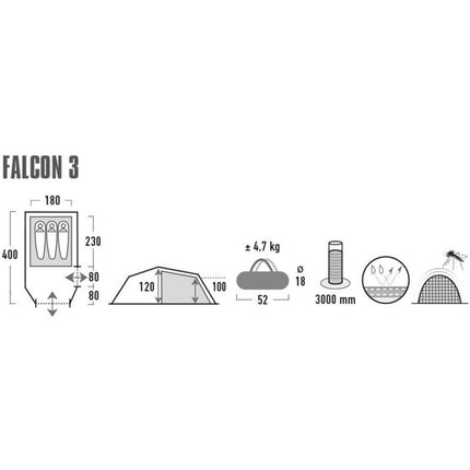 High Peak Falcon 3 palapinė 10329