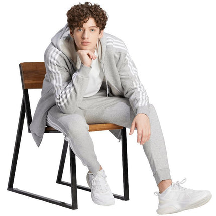 adidas Essentials Fleece džemperis su pilnu užtrauktuku ir 3 juostelėmis M IJ6479