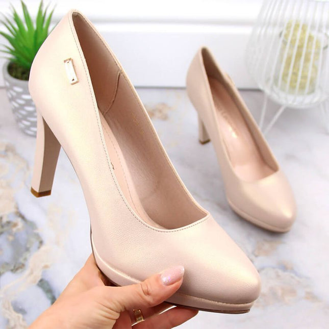 Sergio Leone W SK53N batudinėta ir platforminiai bateliai, smėlio spalvos